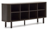 Mailen Sideboard med 2 dører, Ash Veneer/Dark Finish, 180x75