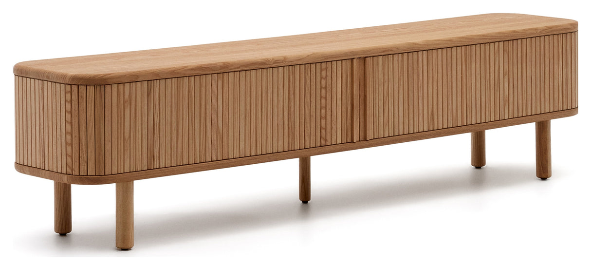 Mailen TV-Table med 2 dører, Ash Veneer/Natural Finish, 200x50