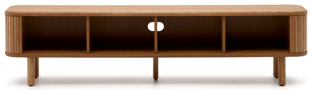 Mailen TV-Table med 2 dører, Ash Veneer/Natural Finish, 200x50