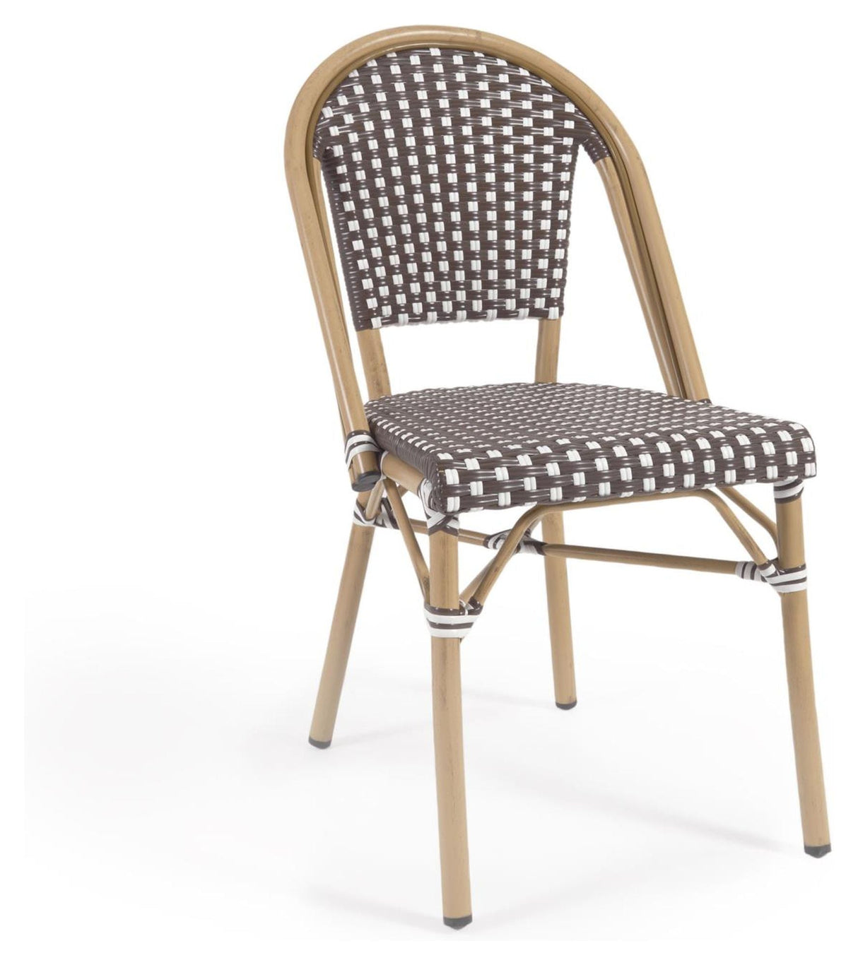 Marilyn Outdoor Café Chair på Polyrattan, Brown/White