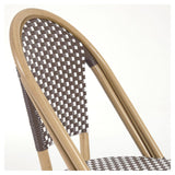 Marilyn Outdoor Café Chair på Polyrattan, Brown/White