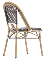 Marilyn Outdoor Café Chair på Polyrattan, Brown/White