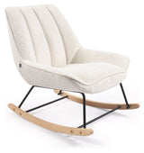 Marlina Swing Chair, White Lambskin Look