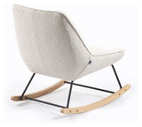 Marlina Swing Chair, White Lambskin Look