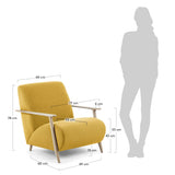 Marthan Lounge Chair m/armlener, sennep