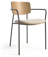 Maureen Dining Chair, Oak Veneer/Beige stoff