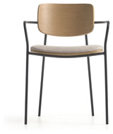 Maureen Dining Chair, Oak Veneer/Beige stoff