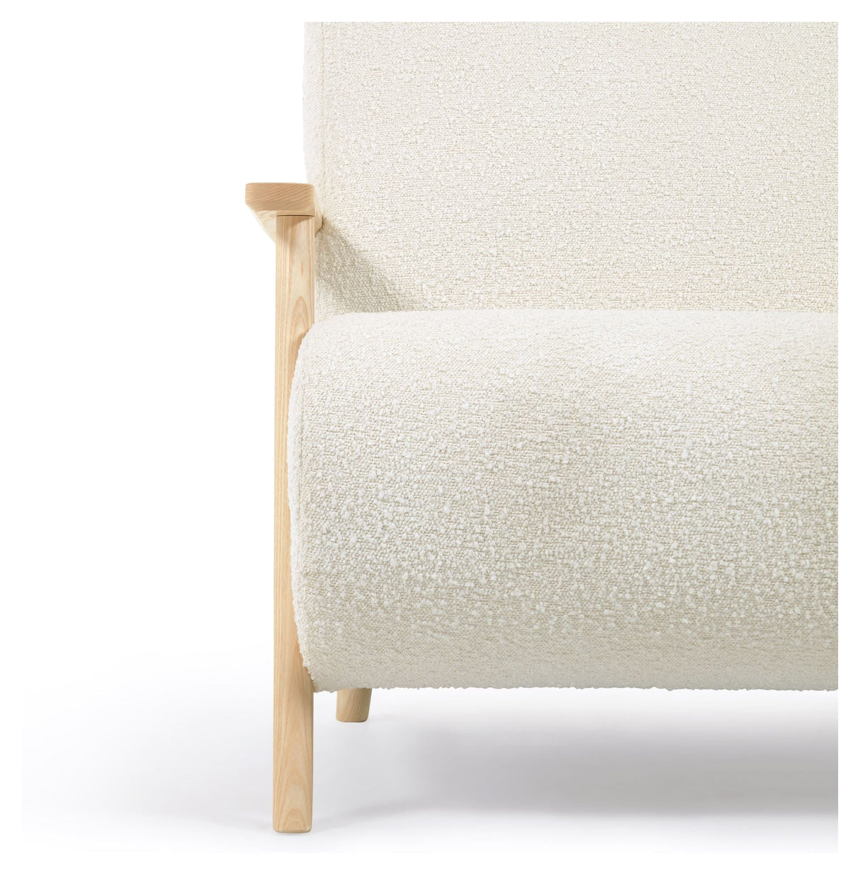 Meghan Lounge Chair, White Lambskin Look/Ask