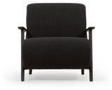 Meghan Lounge Chair, Black Lambskin Look/Wenge Ash