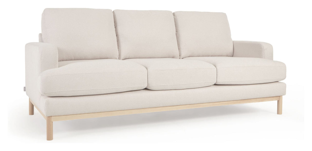 Mihaela 3-personer. Sofa, hvit fleece