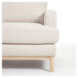 Mihaela 3-personer. Sofa, hvit fleece