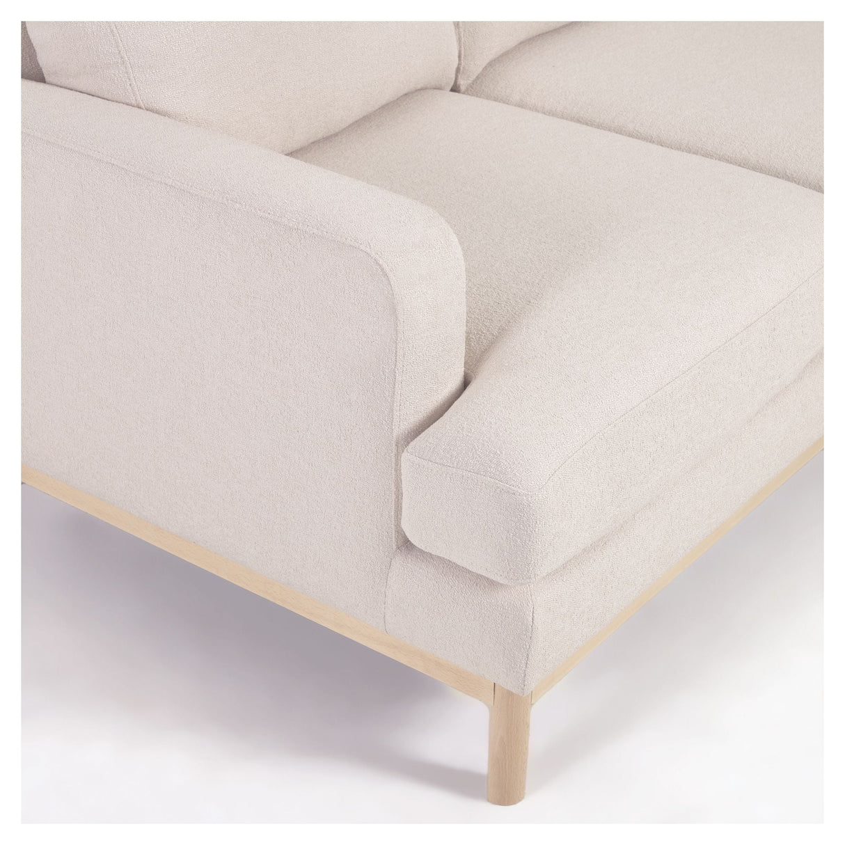 Mihaela 3-personer. Sofa, hvit fleece