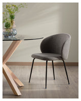 Minna Dining Chair Black/Dark Grey