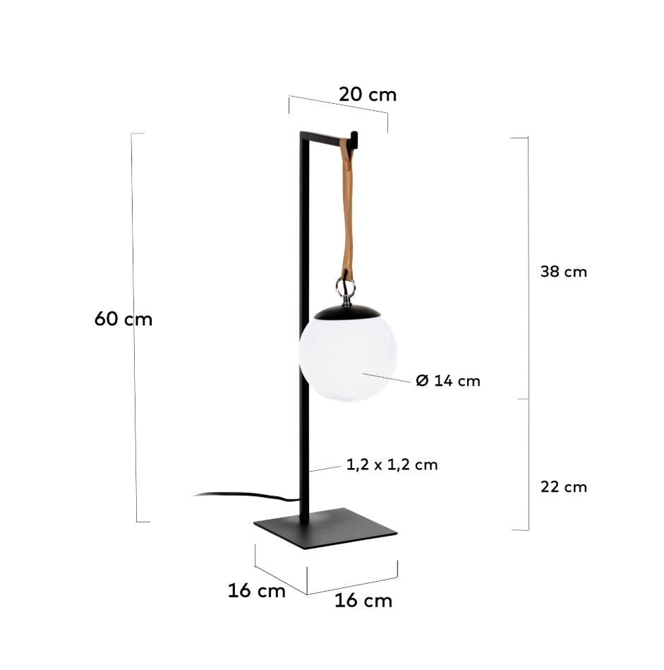 Monteiro bordlampe svart