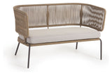 Nadin Lounge sofa, beige tau/galvanisert stålben