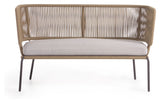 Nadin Lounge sofa, beige tau/galvanisert stålben