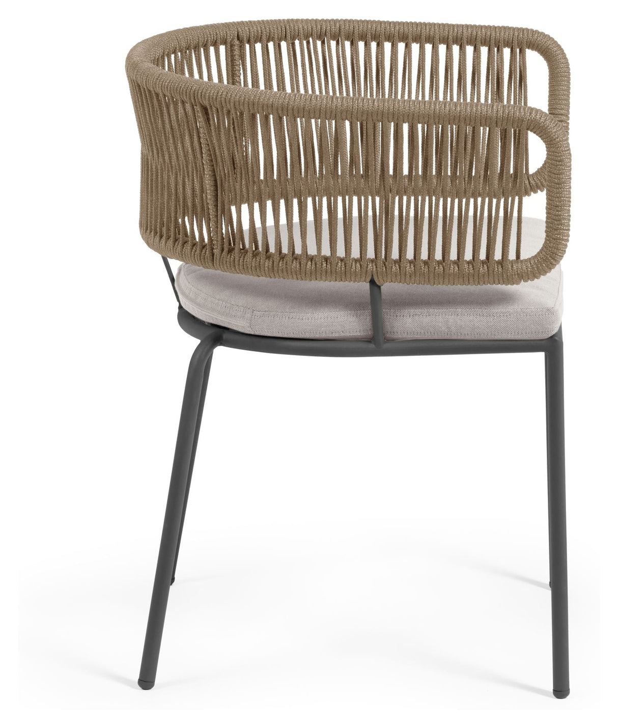 Nadin Lounge Chair w. beige tau, galvaniserte stålben