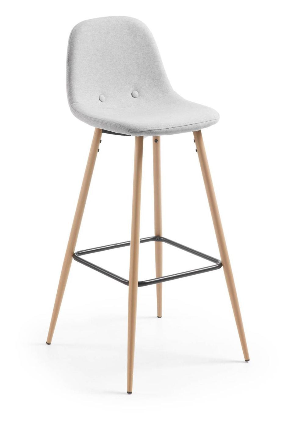 Nilson Bar Stool Light Grey, SH: 65cm