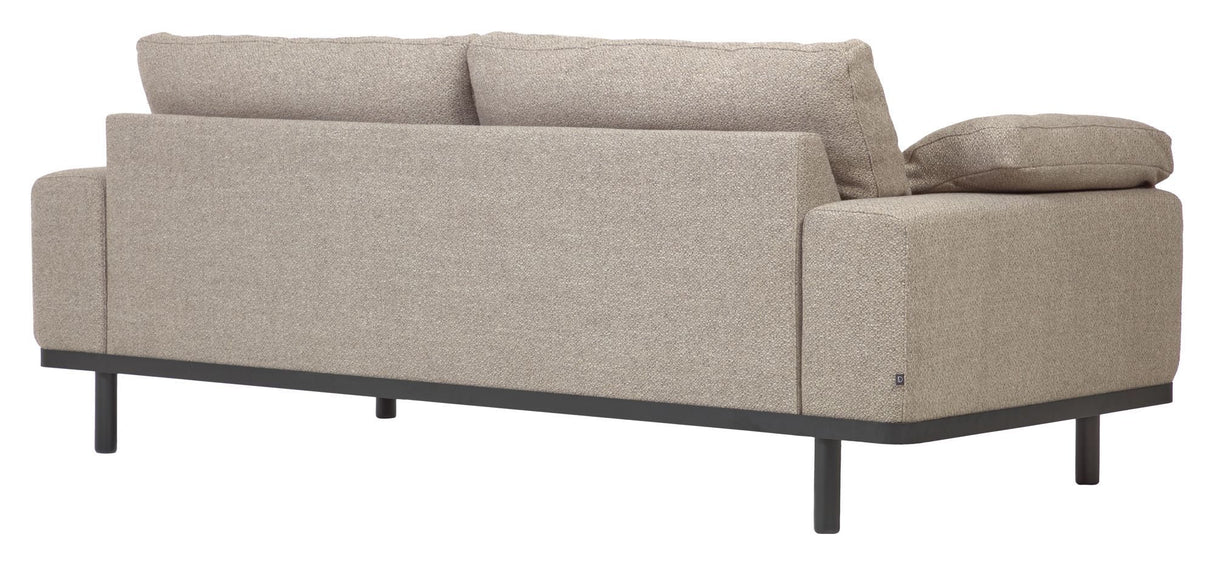 NOA 3-er. Sofa, beige med svarte ben