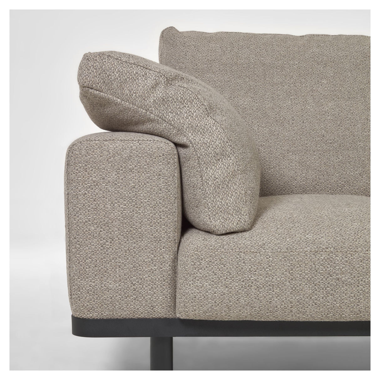 NOA 3-er. Sofa, beige med svarte ben