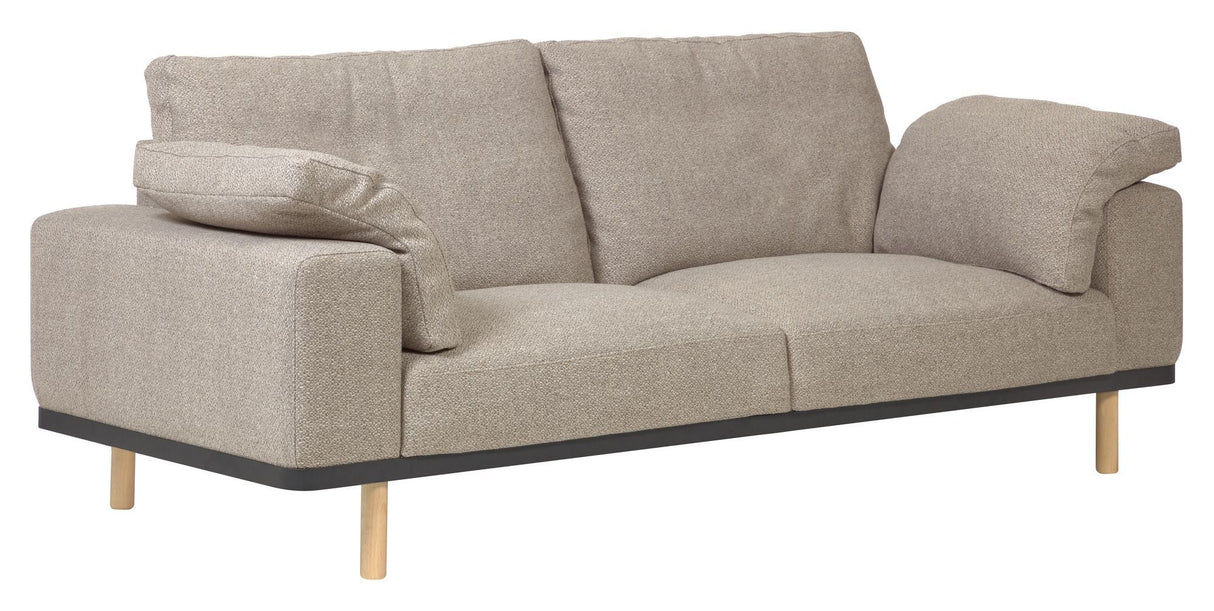 NOA 3-er. Sofa med puter beige/natur