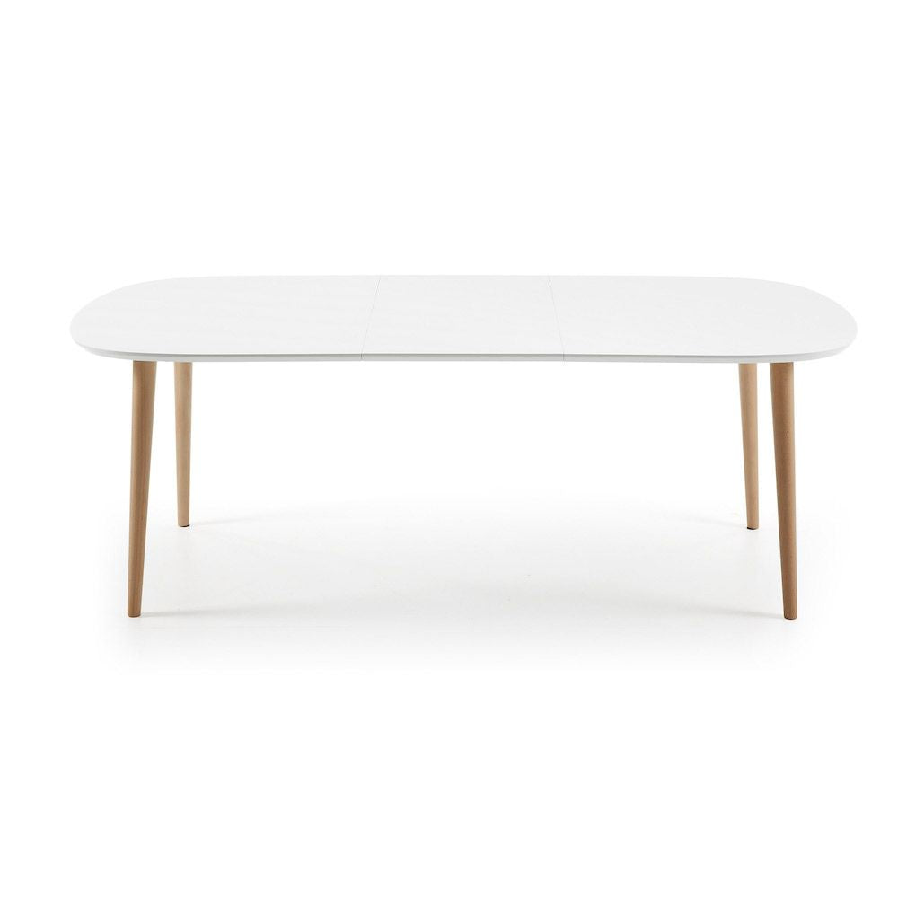 Oakland spisebord med uttrekk, MDF, White, 160 (260) X100