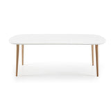 Oakland spisebord med uttrekk, MDF, White, 160 (260) X100