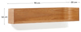 Octavia Shelf, Ash Veneer, 90x20