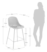 Quinby Bar Stool SH: 65cm, hvit