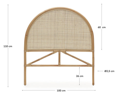 Quiterie Beds, Oval, Natural Wicker, B: 90