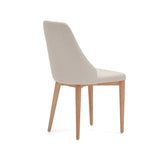 Rosie spisestol med polstret sete, beige stoff