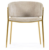 Runnie Dining Chair, Beige Chenille