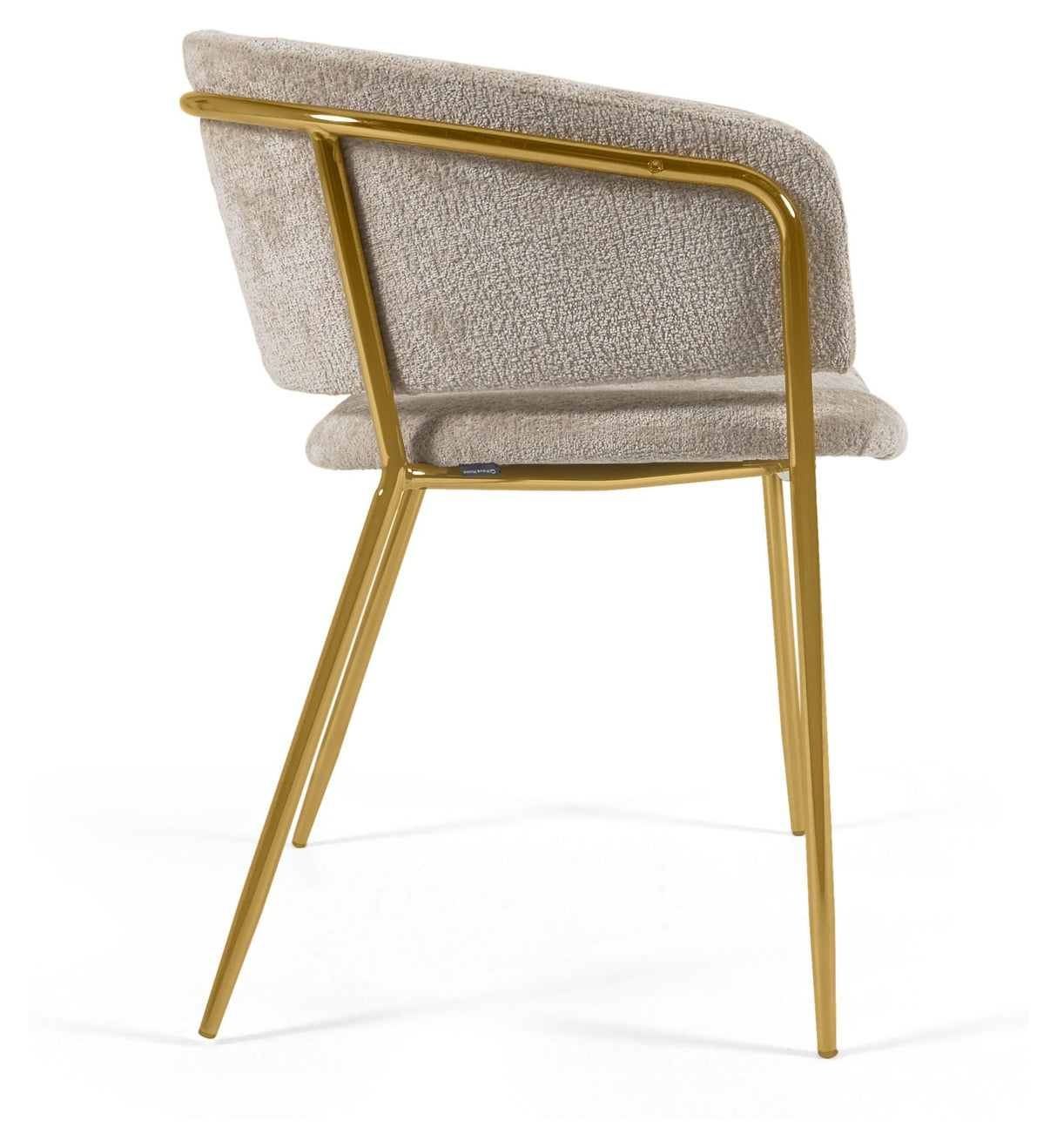 Runnie Dining Chair, Beige Chenille