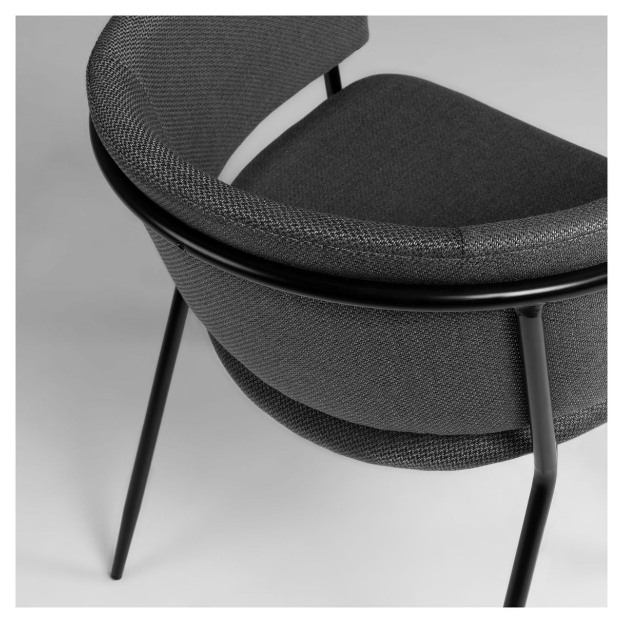 Runnie Dining Chair Dark Grey Twill