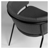 Runnie Dining Chair Dark Grey Twill