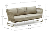 Saconca 3-seters sofa, 192cm 