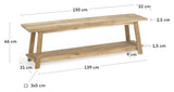 Safara Bench - resirkulert teak, B150