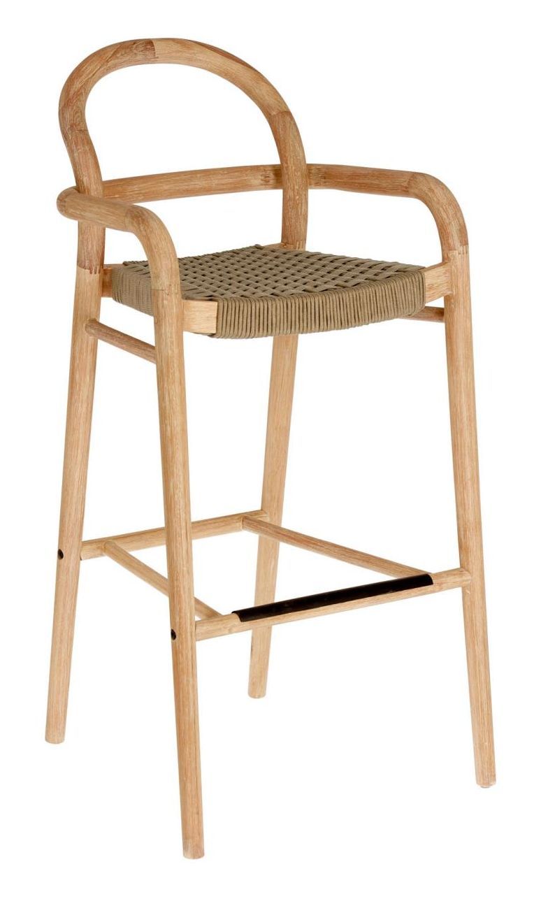 Sheryl Barstool Beige/Light Wood