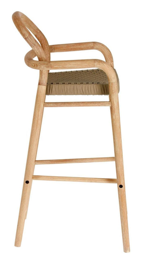 Sheryl Barstool Beige/Light Wood