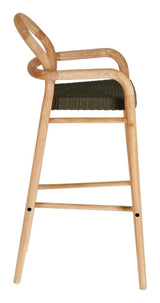 Sheryl Barstool Green/Light Wood