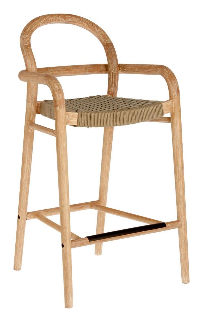 Sheryl Bar Stool SH: 69cm, beige/lett tre