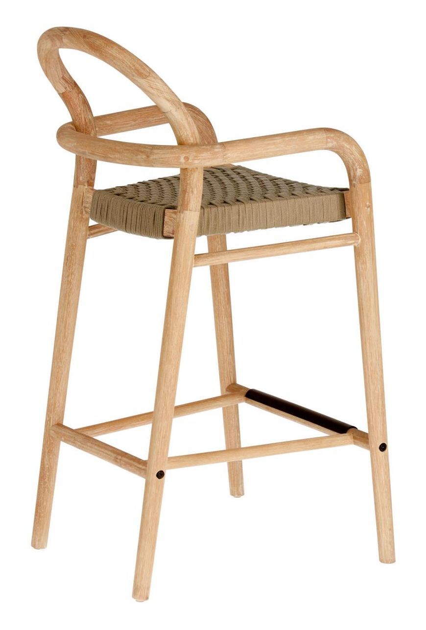 Sheryl Bar Stool SH: 69cm, beige/lett tre