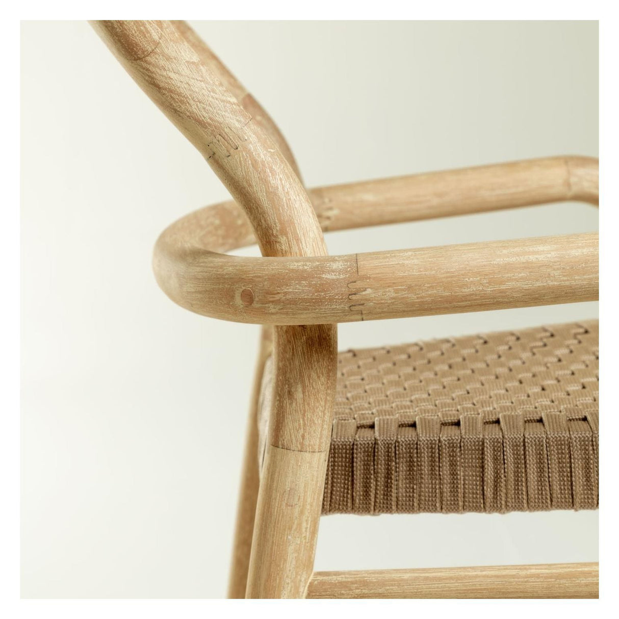 Sheryl Bar Stool SH: 69cm, beige/lett tre