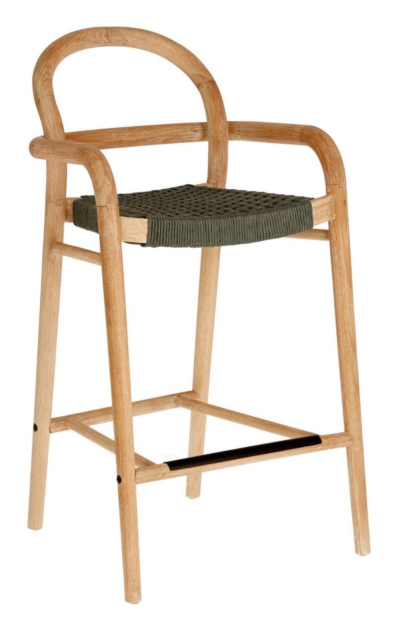 Sheryl Bar Stool SH: 69cm, grønt/lett tre