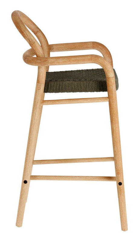 Sheryl Bar Stool SH: 69cm, grønt/lett tre