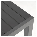 Sirley Garden Table, 70x70, Dark Grey Aluminium