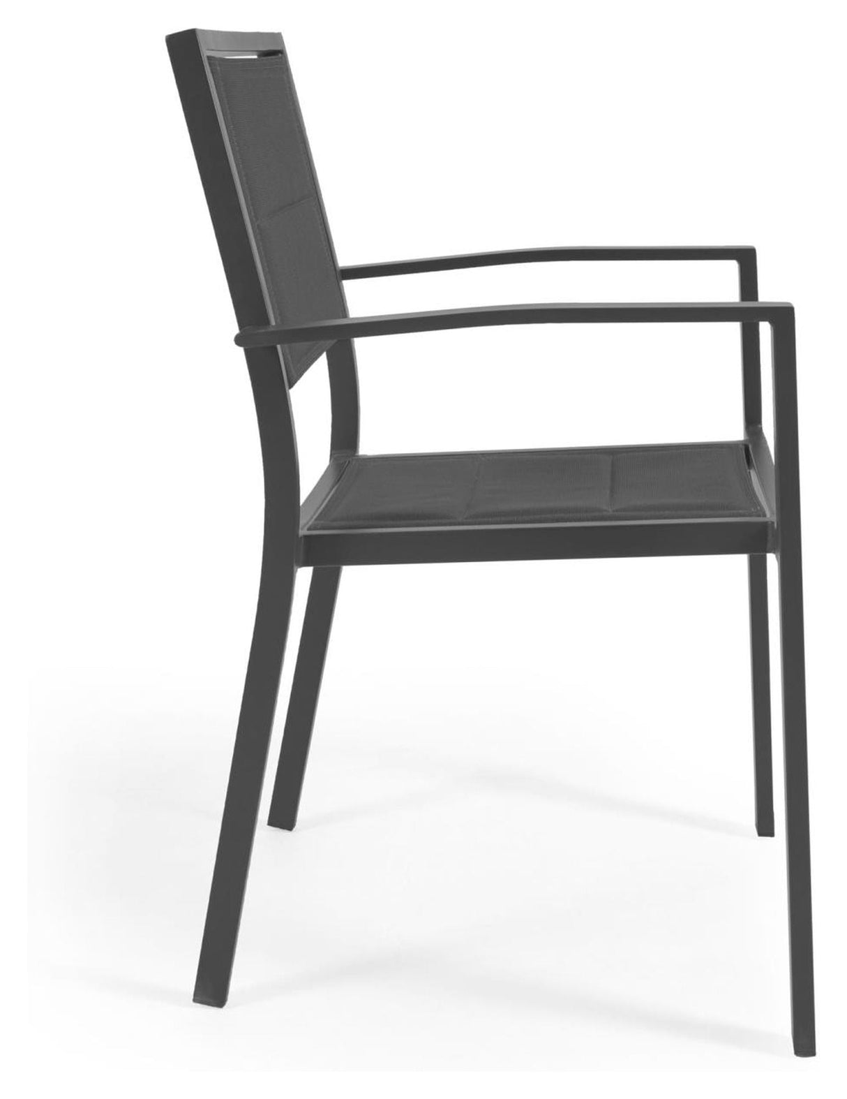 Sirley Garden Chair i aluminium/tekstiler, svart