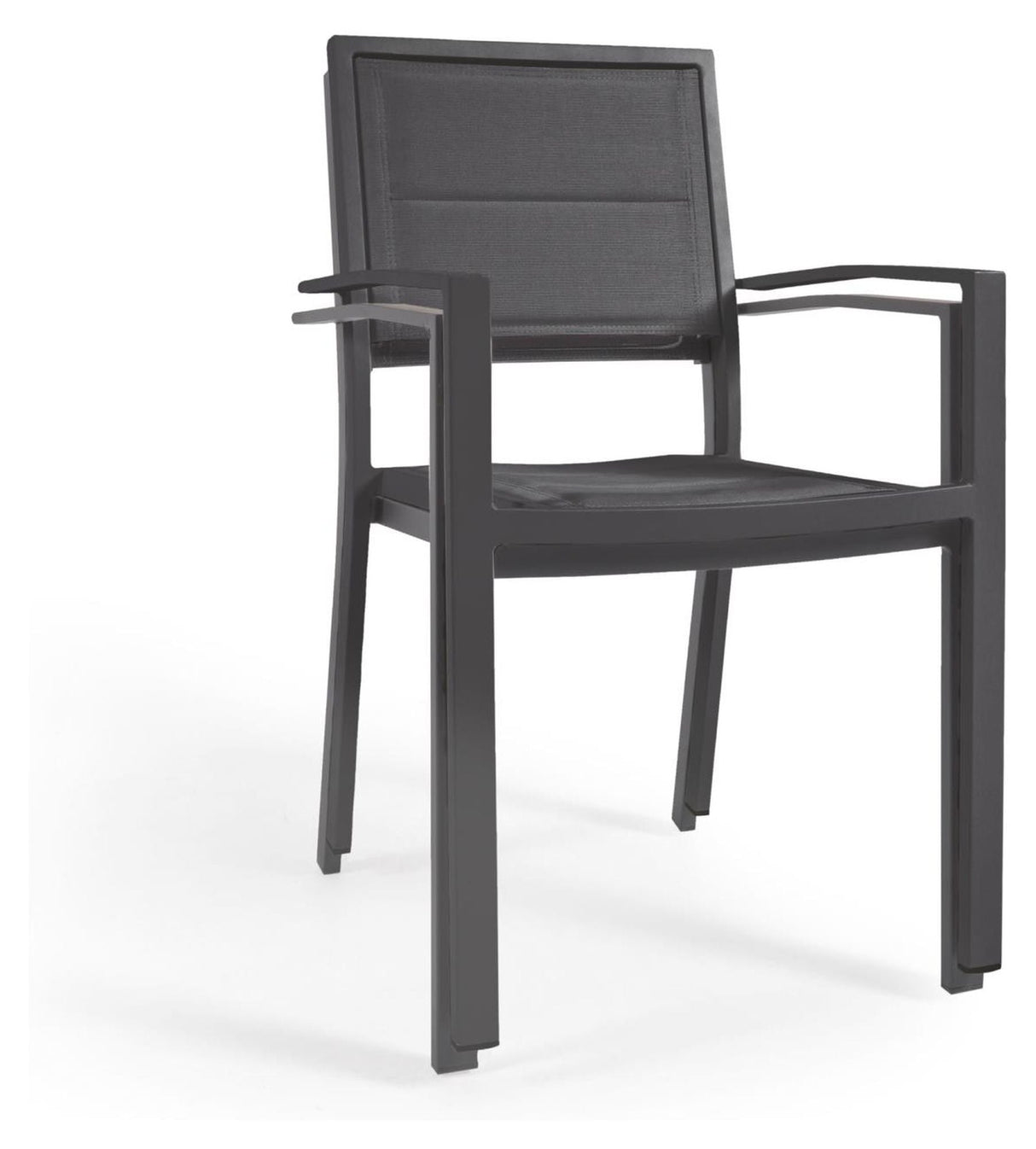 Sirley Garden Chair i aluminium/tekstiler, svart