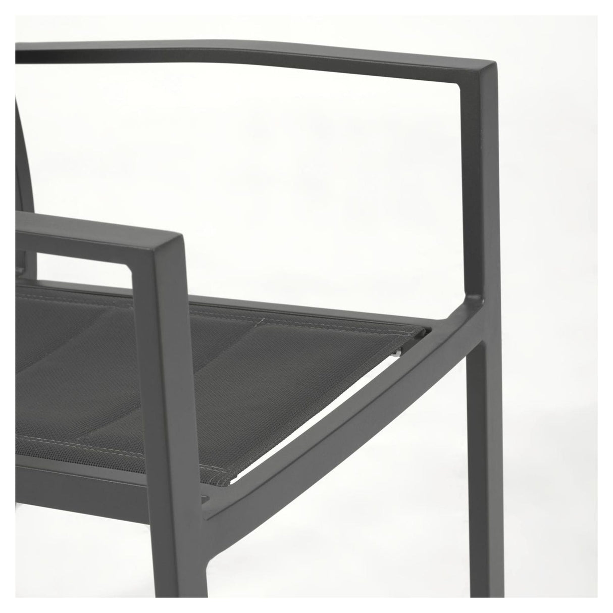 Sirley Garden Chair i aluminium/tekstiler, svart