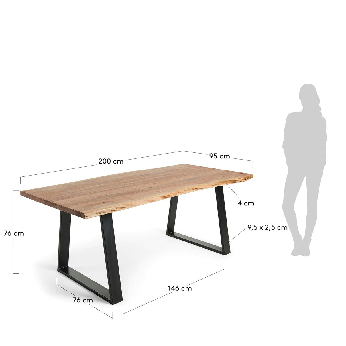 Sono spisestue 200x95 Acacia